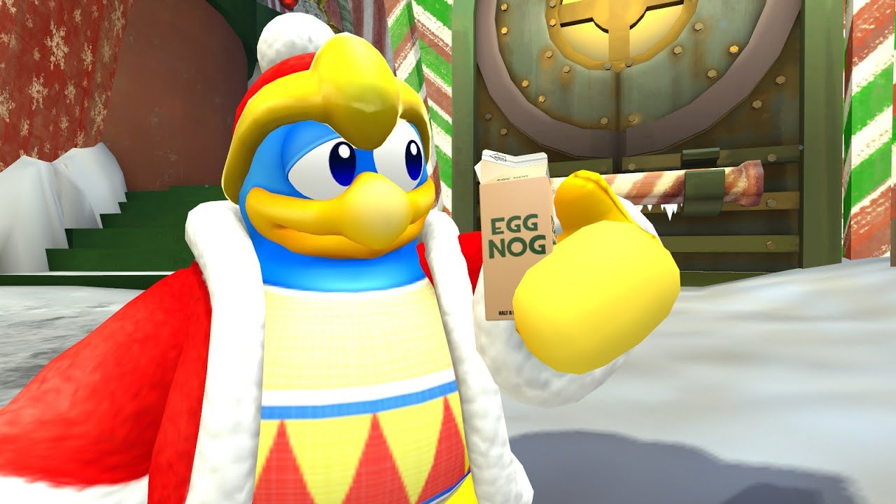 Dedede Drinks Egg Nog