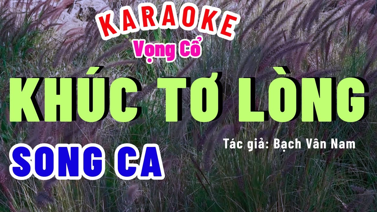 Karaoke Vọng Cổ Khúc Tơ Lòng Song Ca | Bài Hát Hay