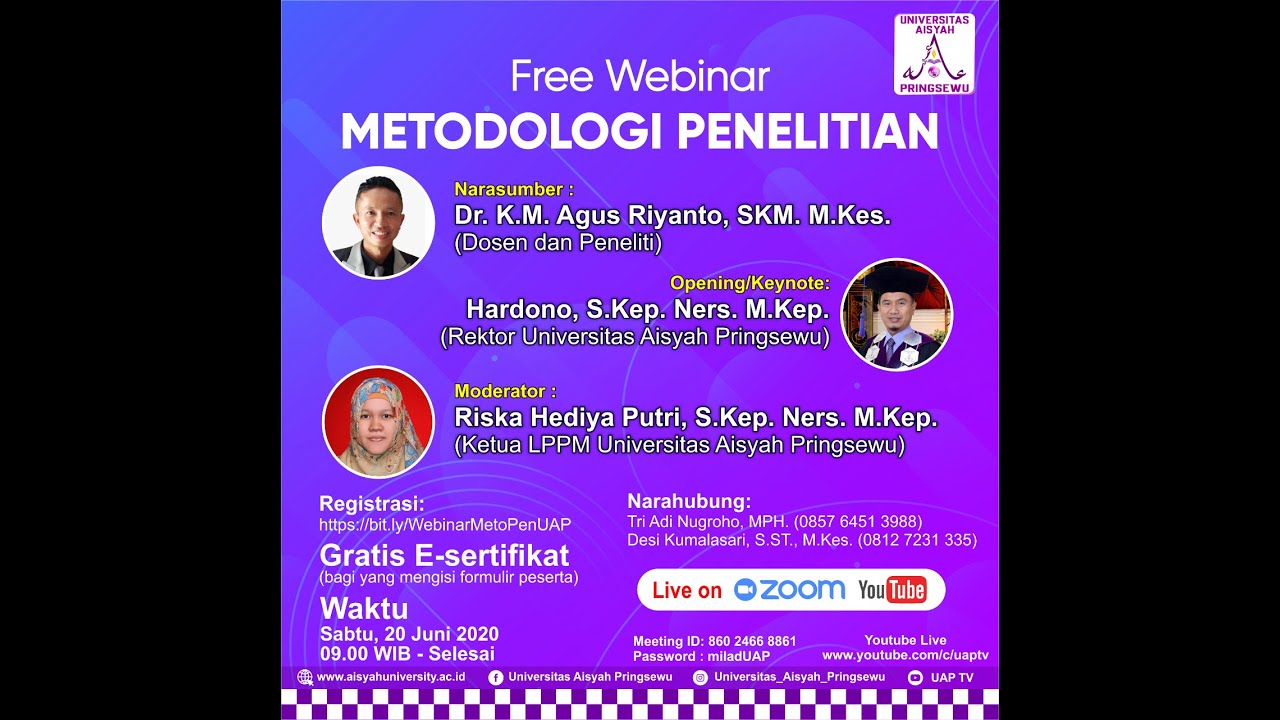 Webinar Metodologi Penelitian - Universitas Aisyah Pringsewu