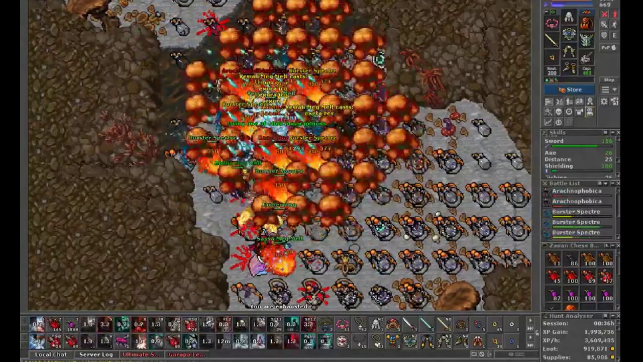 Buried Cathedral - Hunt x3 - 4kk/h na 100% + PROFIT - TIBIA HONBRA