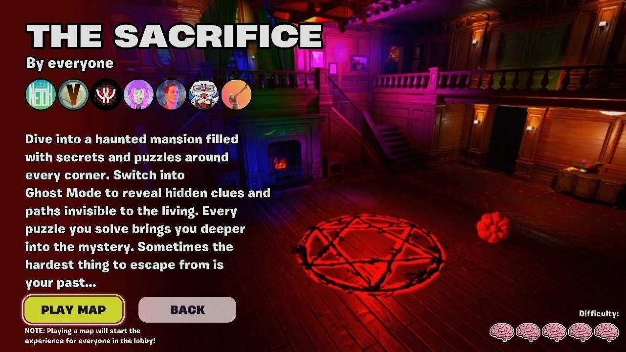 Fortnite Creative: Escape Room Adventures Room 6 The Sacrifice Guide
