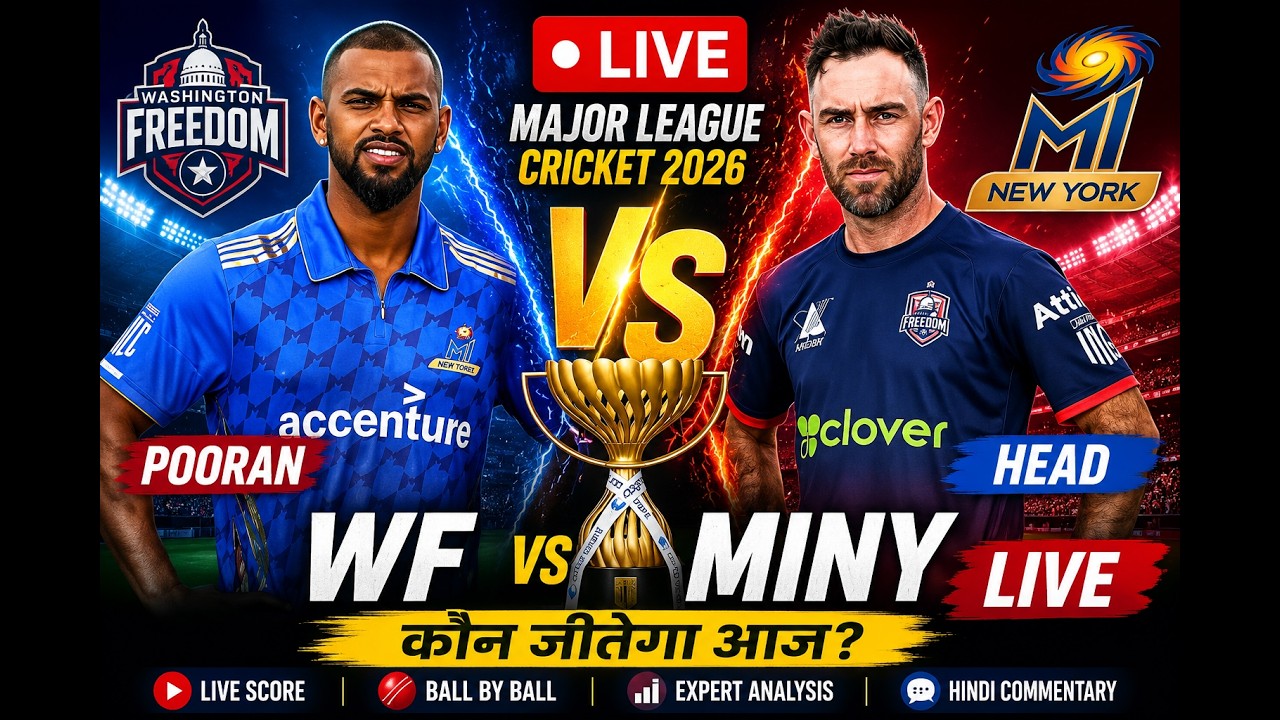 🔴 LIVE: Washington Freedom vs MI New York | WF vs MINY Live Match Today | MLC 2026
