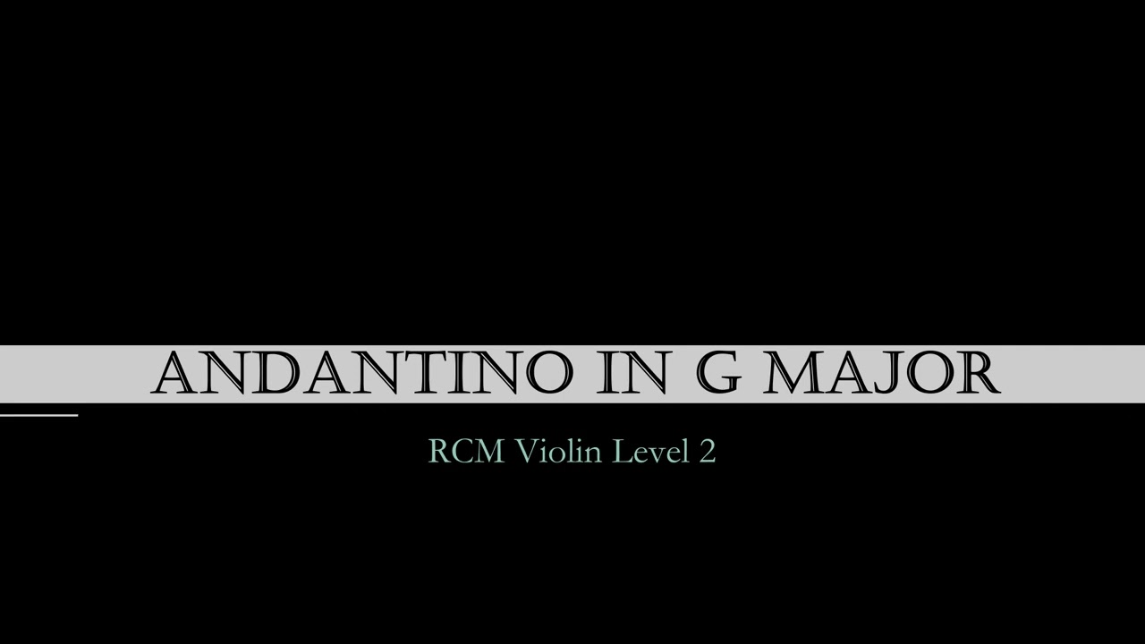 Piano Accompaniment: Andantino in G major from RCM Violin Level 2