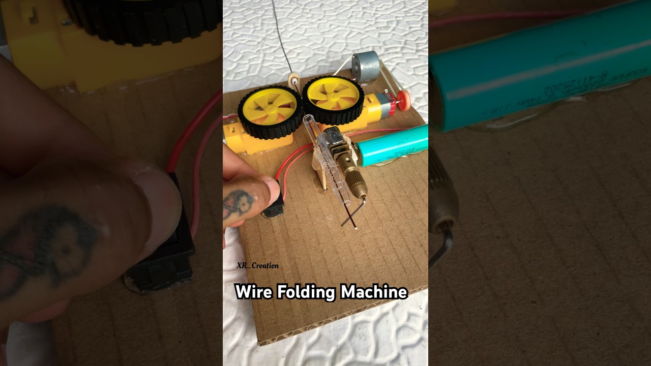 Wire Folding Machine with Dc Motor | #youtubeshorts #dcmotor #dcmotorproject #motor #xrcreation