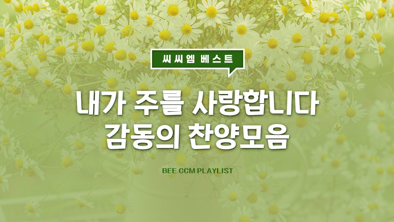 [BEE CCM Playlist] 내가 주를 사랑합니다 감동의 찬양 모음