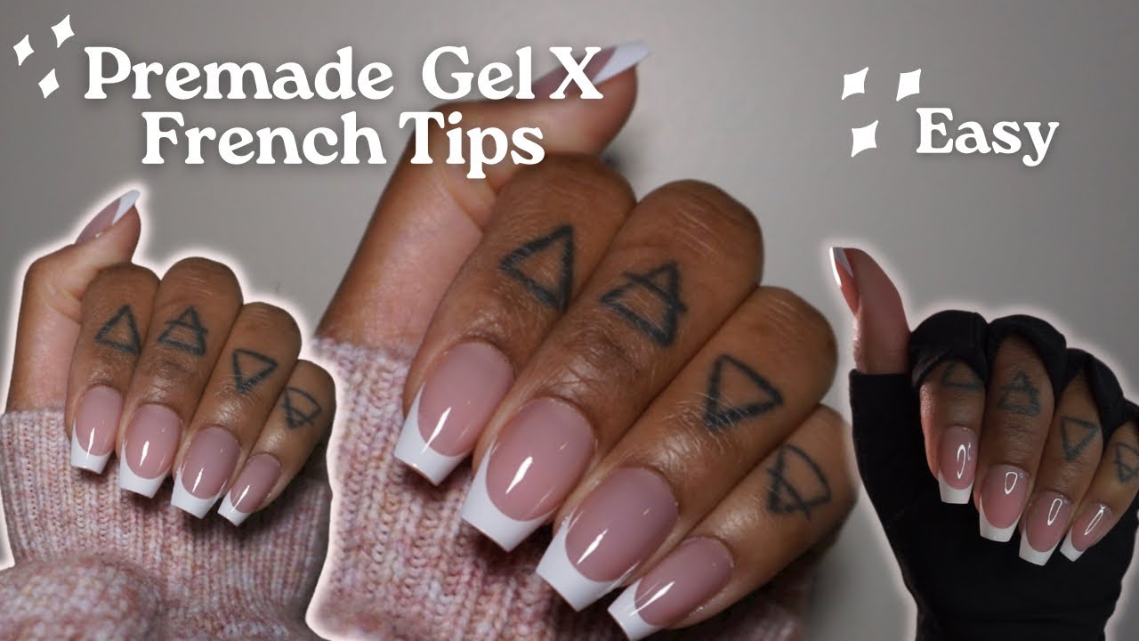 TRYING BTARTBOX PREMADE FRENCH TIP DESIGN SOFT GEL TIP | EASY AND FAST GEL X NAILS AT HOME | DIY