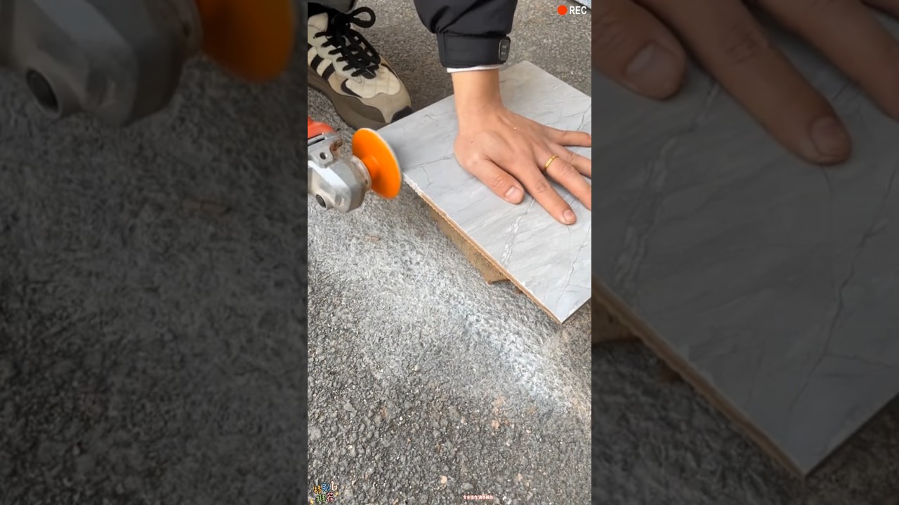 #integrated polishing disc#tile polishing#tileTrimming 😱😱