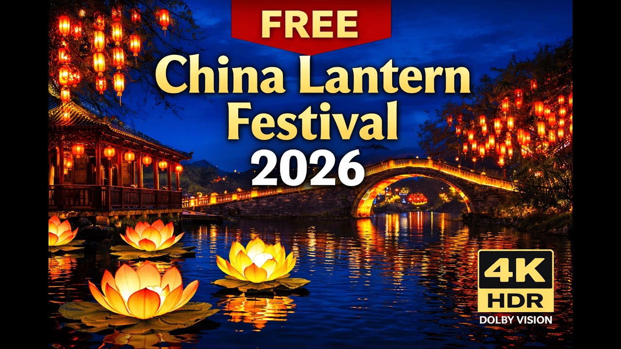 FREE China Lantern Festival Night Walk 2026 🏮 Xixi Wetland Hangzhou | 4K HDR Dolby Vision