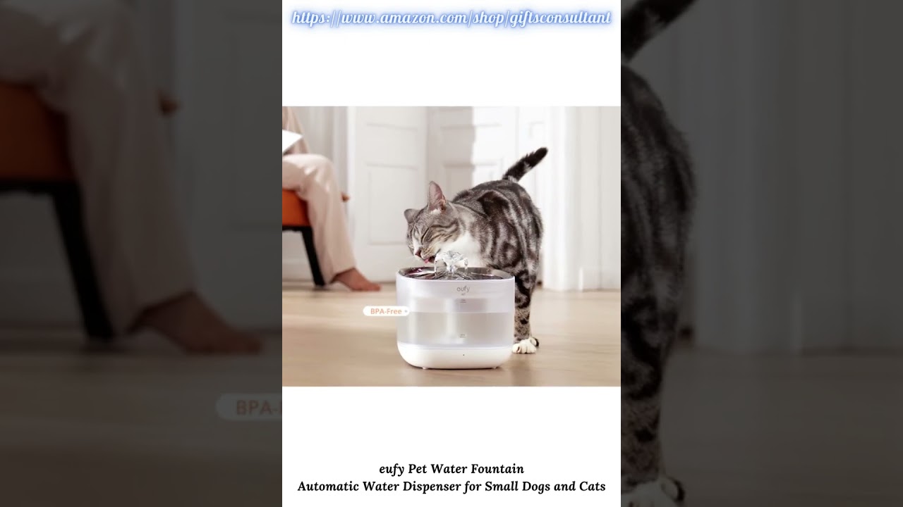 eufy Pet Water Fountain Automatic Water Dispenser for Small Dogs and Cats