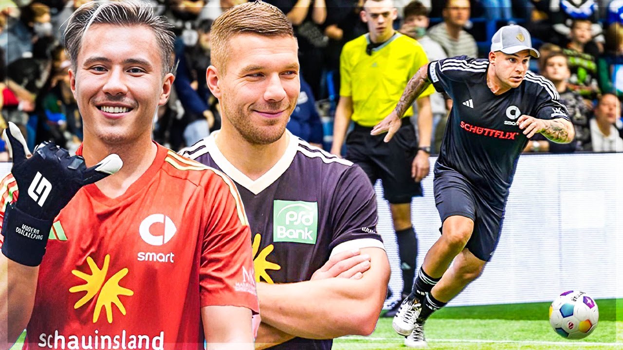 Ich spiele mit Lucas Podolski Fußball