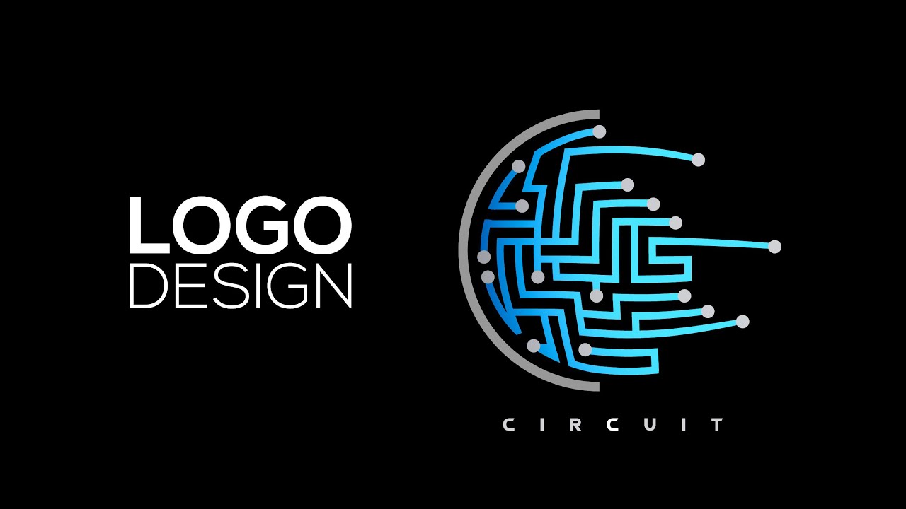 Профессиональный дизайн логотипа — Adobe Illustrator cc(Circuit)