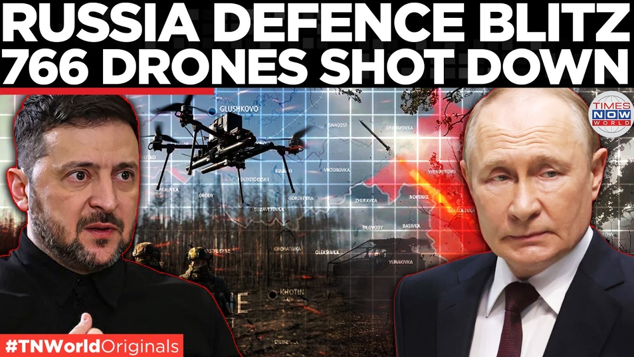 RUSSIA UNLEASHES FIRE 148 Targets Hit As 766 Drones Intercepted In Massive Strike Wave