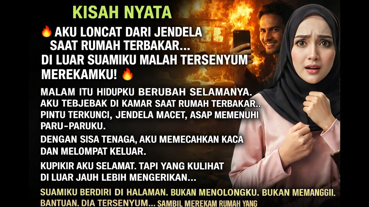 AKU LONCAT DARI JENDELA SAAT RUMAH TERBAKAR… DI LUAR SUAMIKU MALAH TERSENYUM MEREKAMKU!