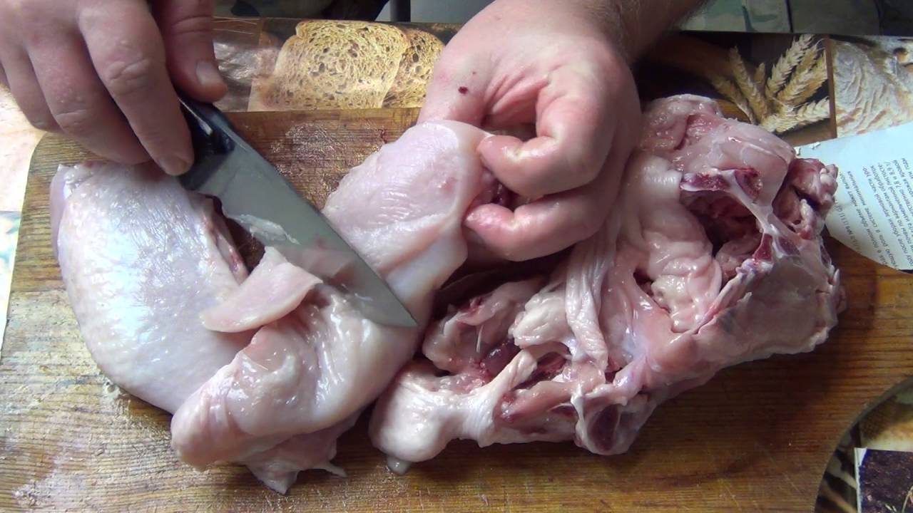 Элмакс с 28гр заточкой на курице. Нож Олега Мартишина.