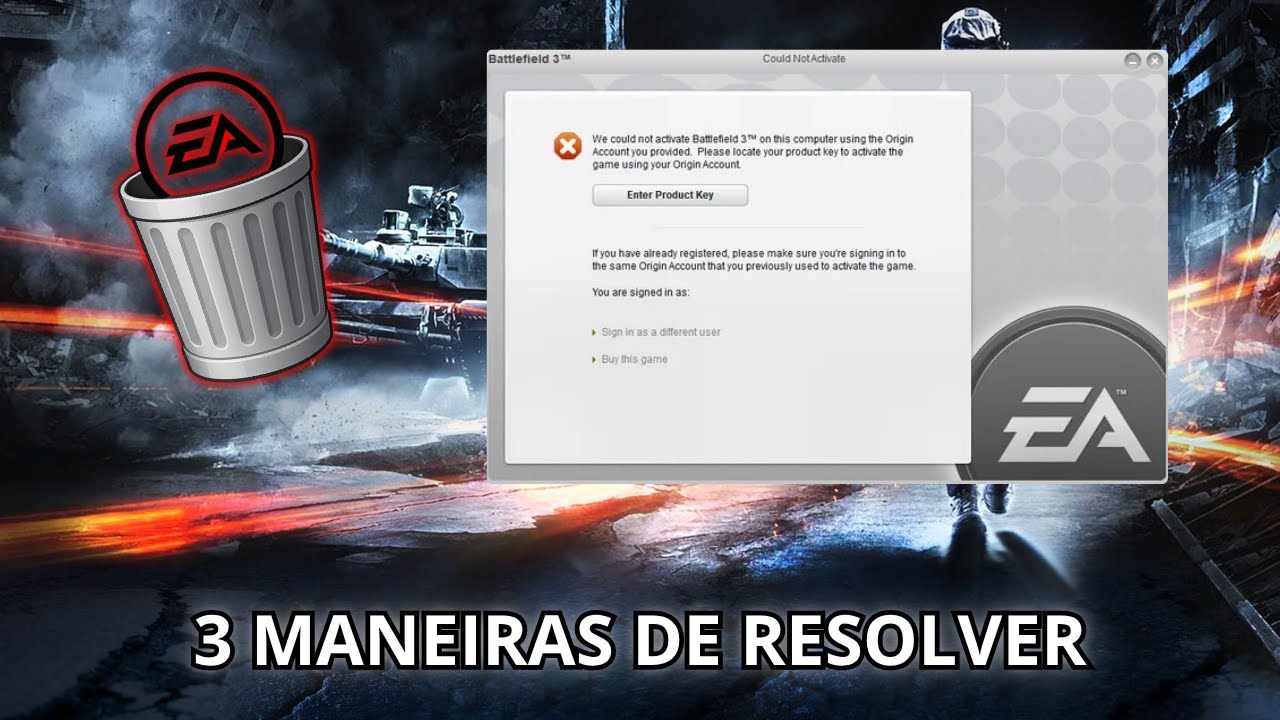 [TUTORIAL] | 3 MANEIRAS de RESOLVER ERRO de ATIVAÇÃO do BF3!!!