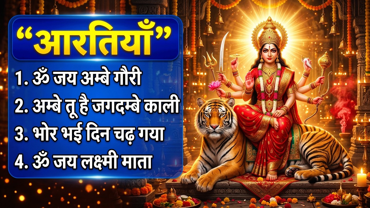 नवरात्रि Special आरतियाँ | Durga Ji Ki Aarti|Jay Ambey Gauri | Mata Ki Aarti | Durga Aarti #navratri