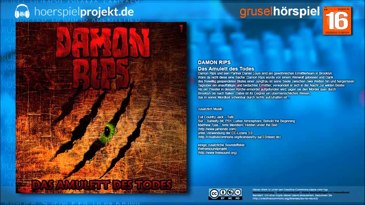 Damon Rips - Das Amulett des Todes (Fantasy / Mystery / Hörspiel / Hörbuch / Komplett)