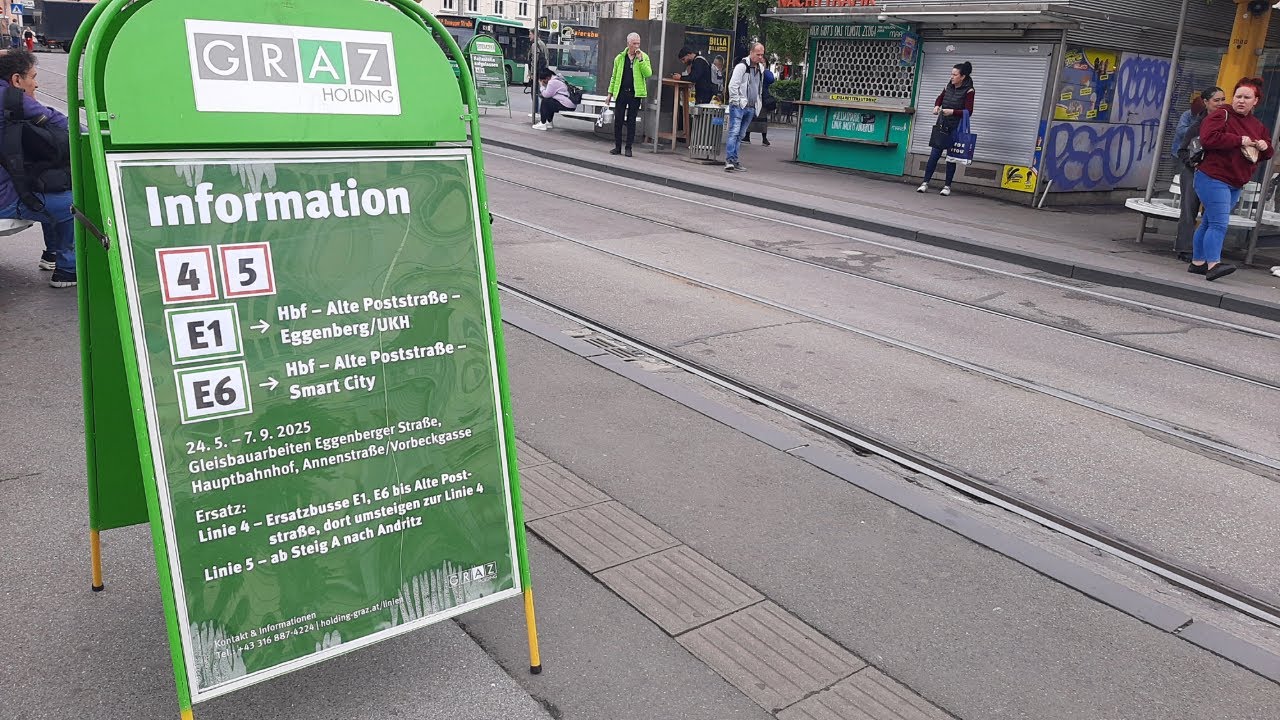Graz trams before reconstruction 24.5.2025.