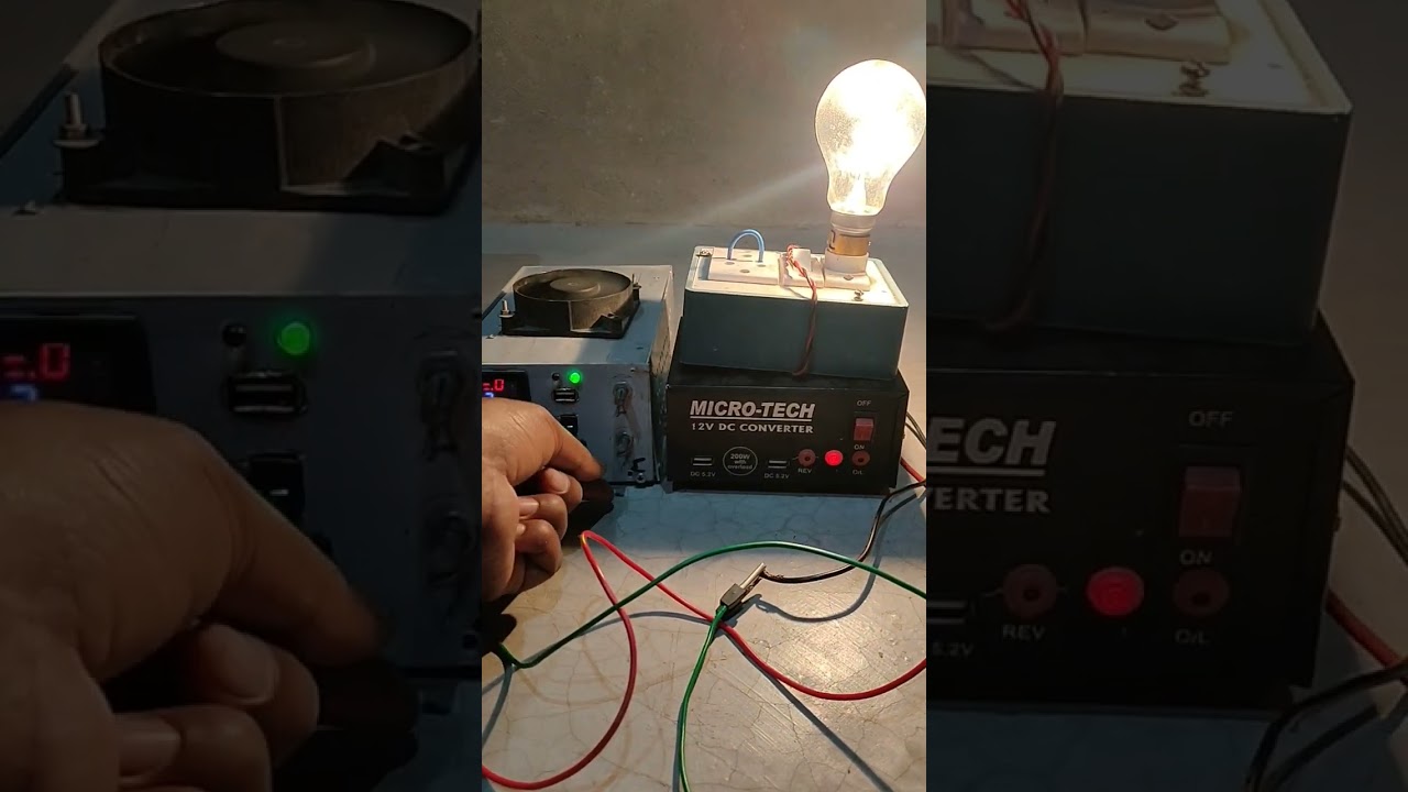 12v to 220v Microtech converter | 220v inverter | 200w microtech converter #diy #experiment