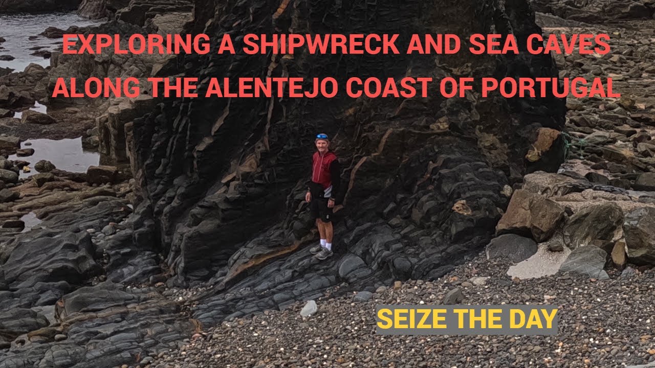 Exploring a shipwreck along the Alentejo coastline of Portugal. #portugal #shipwrecks #seacaves