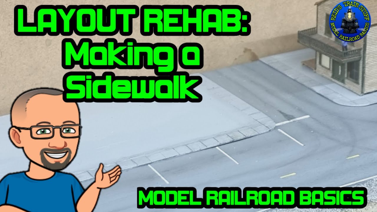 Model Railroad Basics:Layout Rehab-Making a Sidewalk