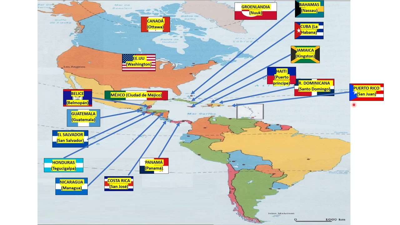 MAPA  POLÍTICO DE AMÉRICA