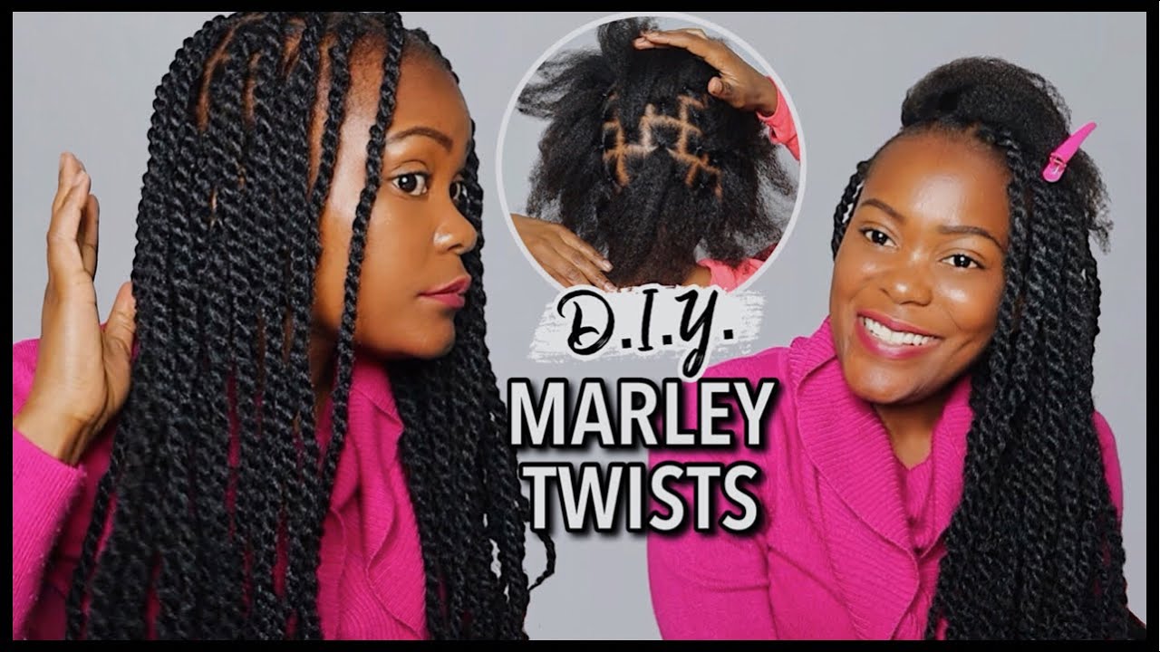 DIY MARLEY TWISTS: BEGINNER FRIENDLY | RUBBER BAND METHOD  (2021) 😍