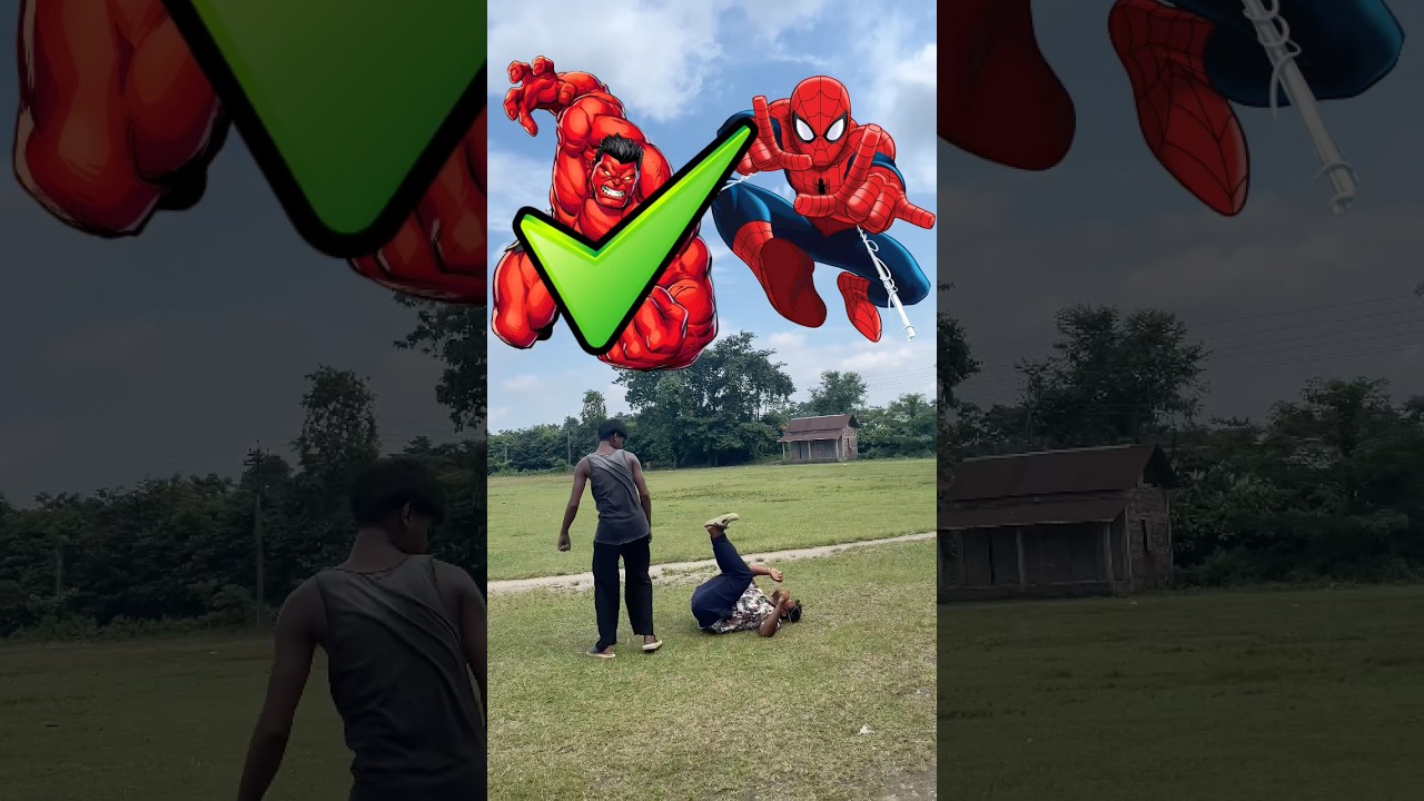 Hulk 🛑 Vs Spider Man ❤️ Emoji Acting Video #shorts