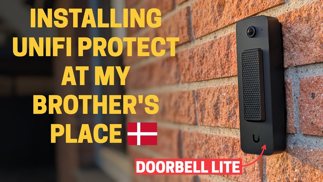 Устанавливаю новую систему Unifi Protect в доме моего брата, включая дверной звонок Unifi Doorbel...