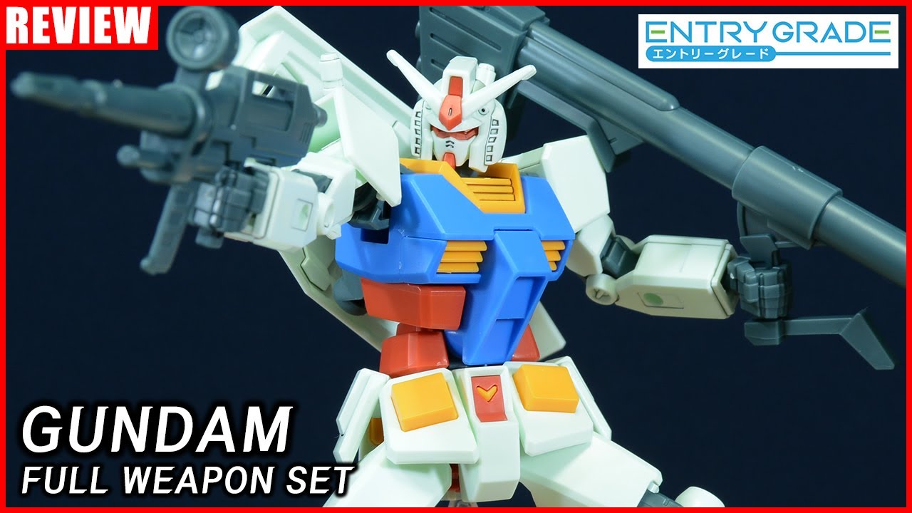 퍼스트가 1개 더 있으면 완벽 - ENTRY GRADE 1/144 RX-78-2 건담 (풀 웨폰 세트) [REVIEW]