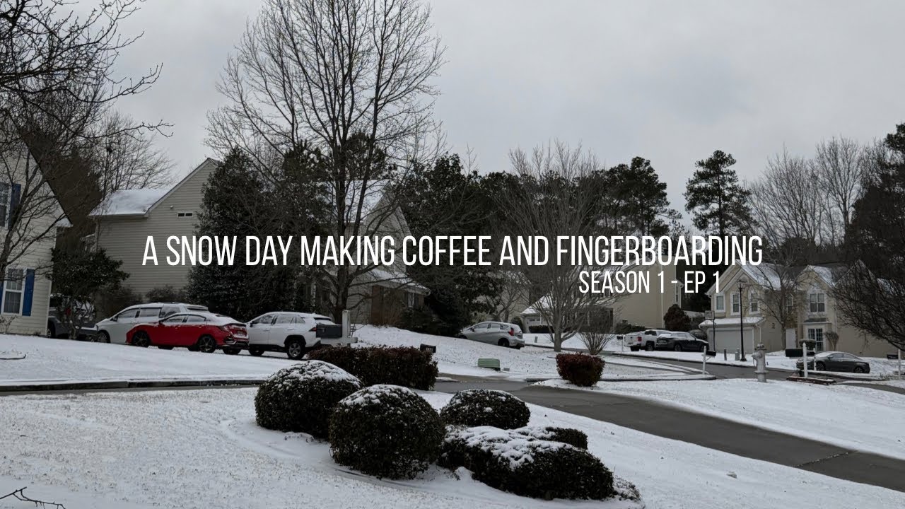 My first vlog ever  / A snow day making coffee and fingerboarding - Season 1 - ep 1