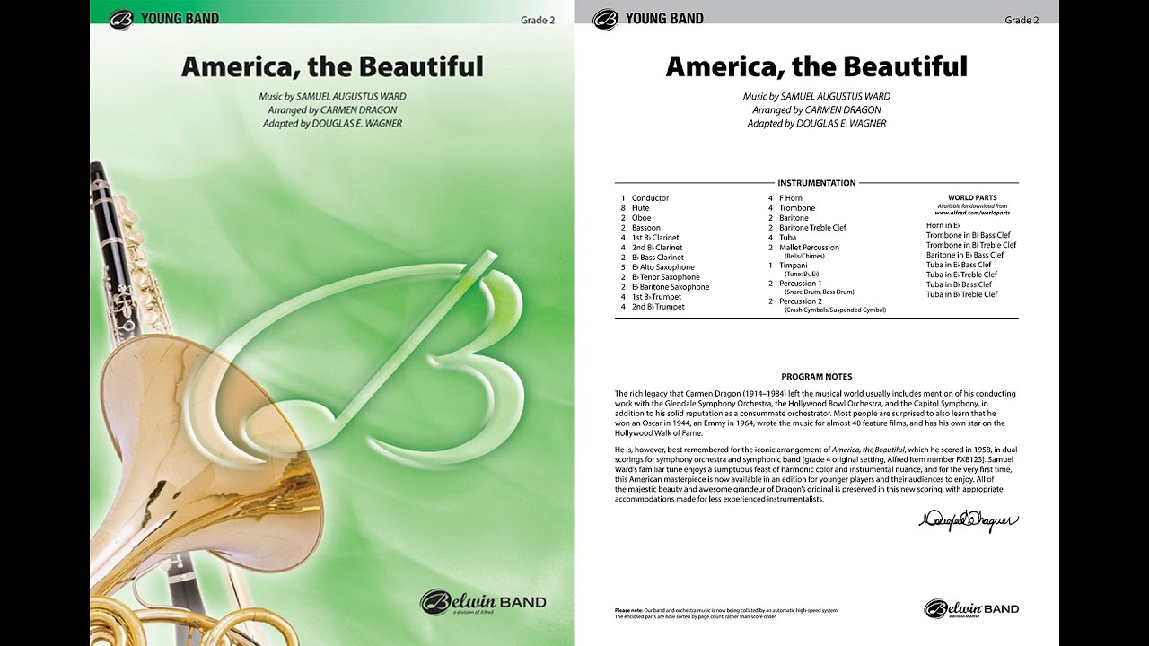 America, the Beautiful, arr. Douglas E. Wagner  – Score & Sound