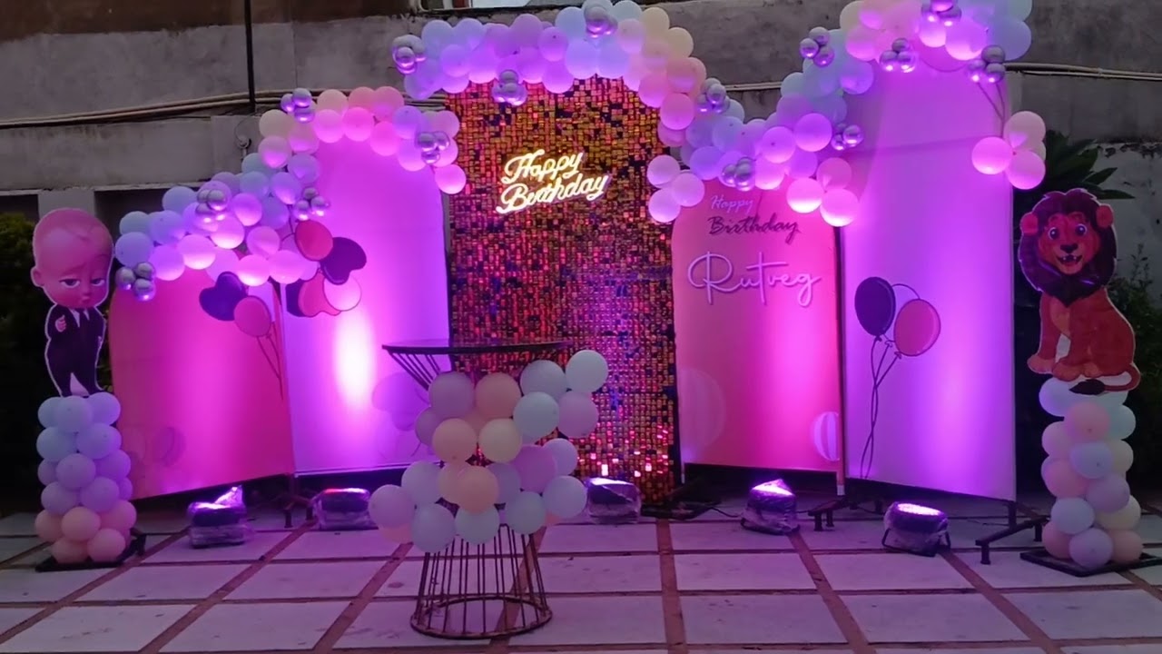 निरवाना कैफे बर्थडे पार्टी प्रोग्राम balloon decoration