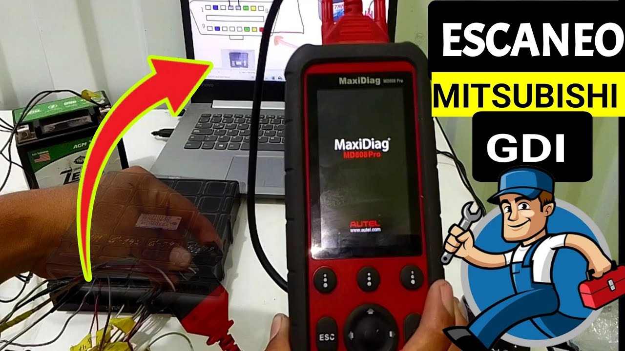 🔴COMO CONECTAR ESCANNER A ECU MITSUBISHI/ MOTOR 4G93 4G94 MONTERO GALANT LANCER OUTLANDER MIRAGE OBD