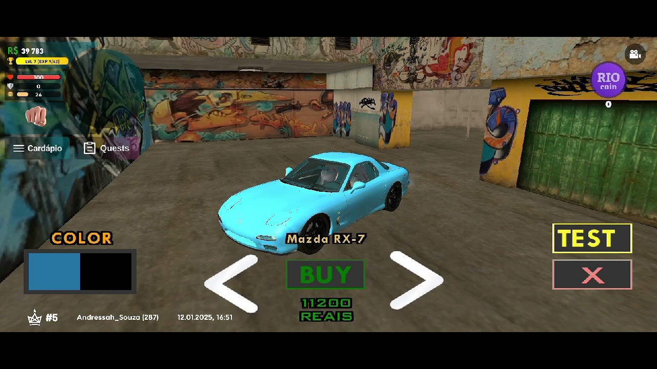comprando meu primeiro carro Rio Rise, servidor #5
