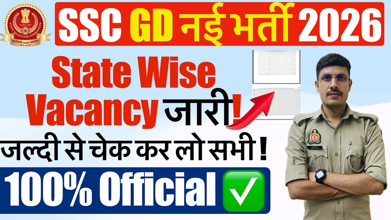 SSC GD State Wise Vacancy 2026 | SSC GD Force Wise Vacancy 2026 | How to check SSC GD Vacancy 2026