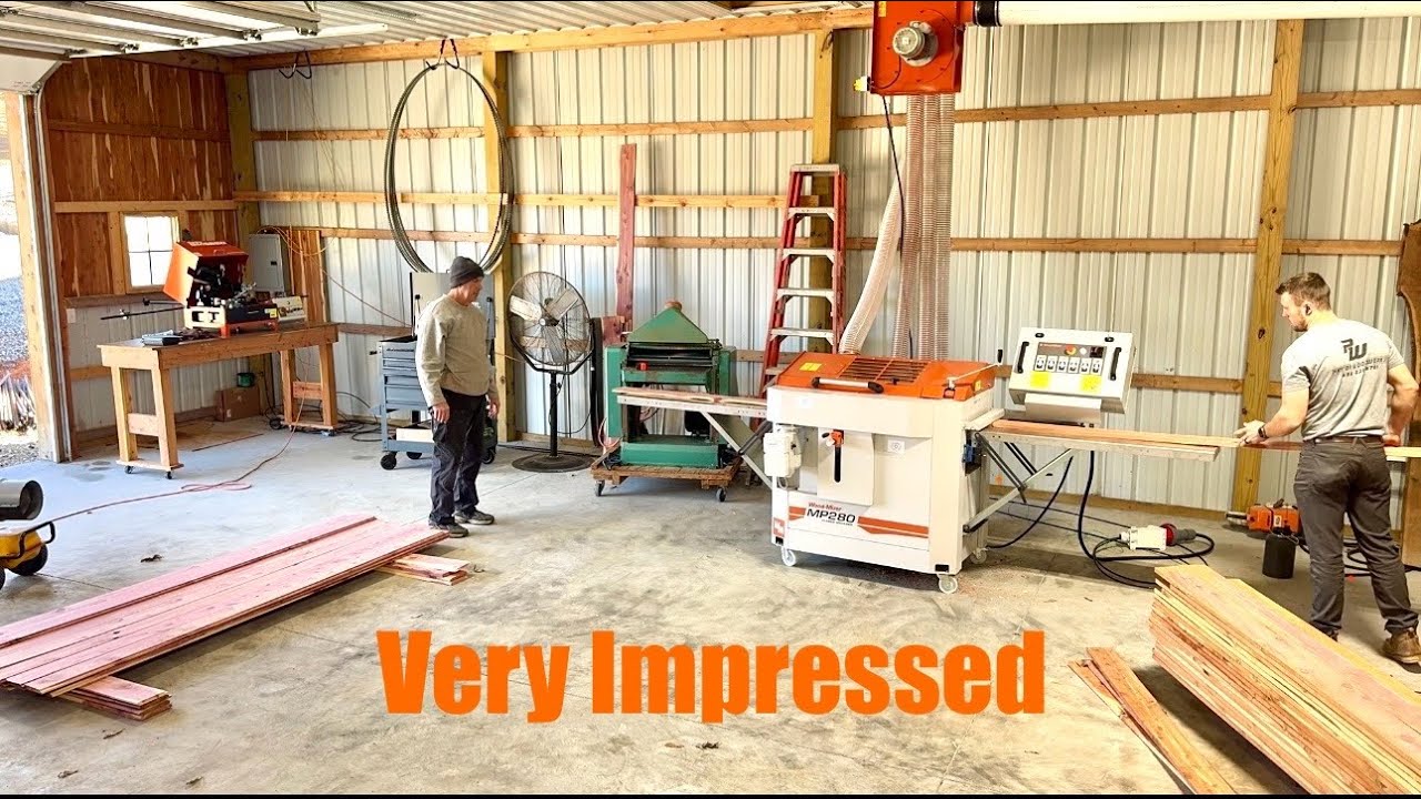 First Ship Lap Boards coming off Woodmizer MP280