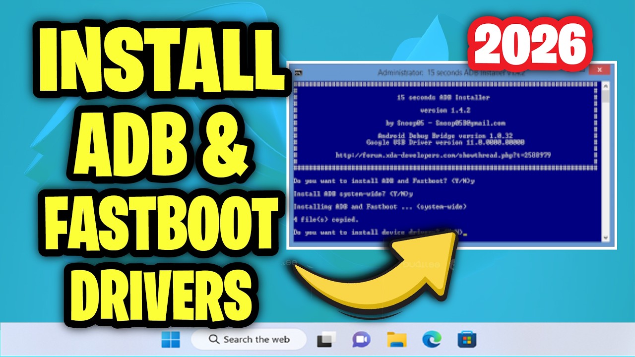 Install ADB & Fastboot Drivers on Windows 11 / 10 / 8 / 7 - How do i install fastboot and adb