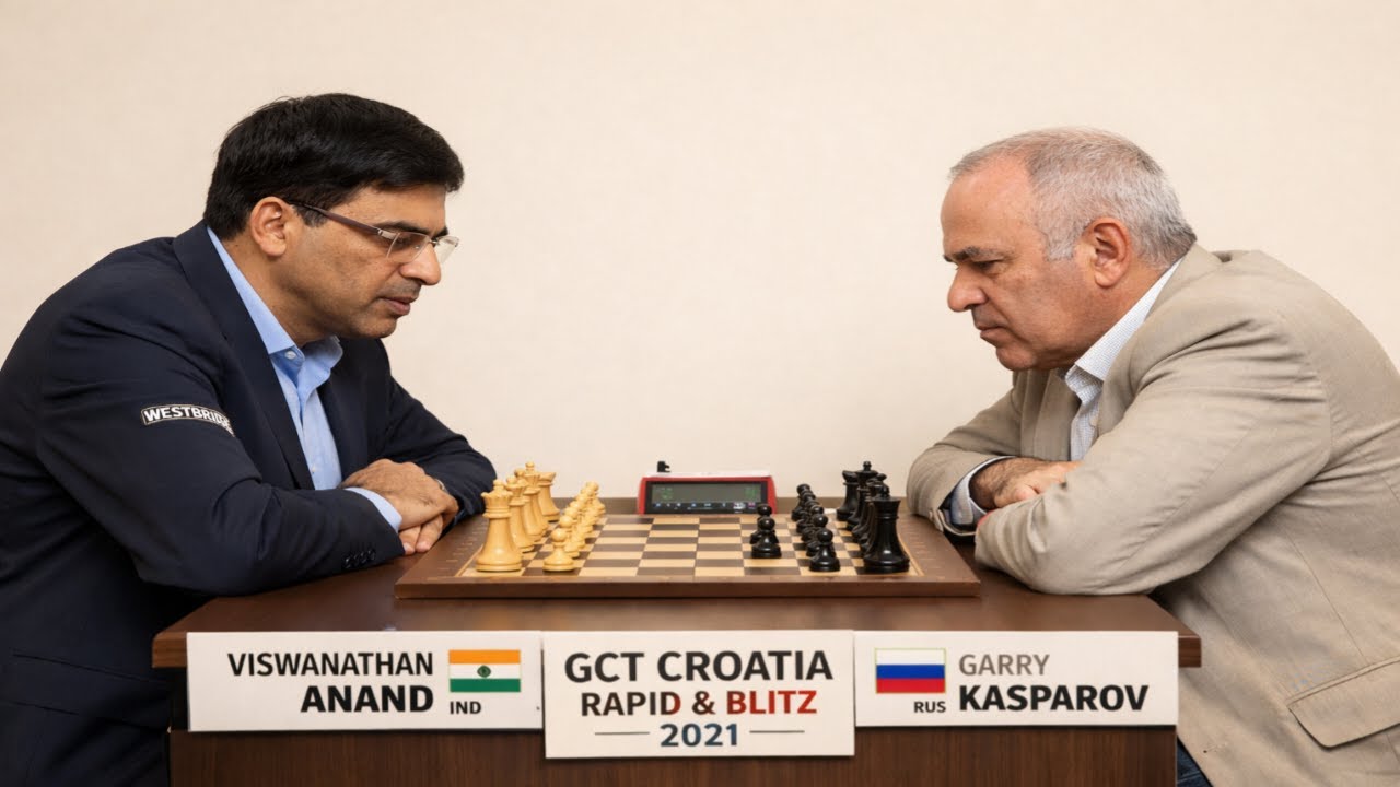 Viswanathan Anand vs Garry Kasparov • GCT Croatia Rapid & Blitz. 2021