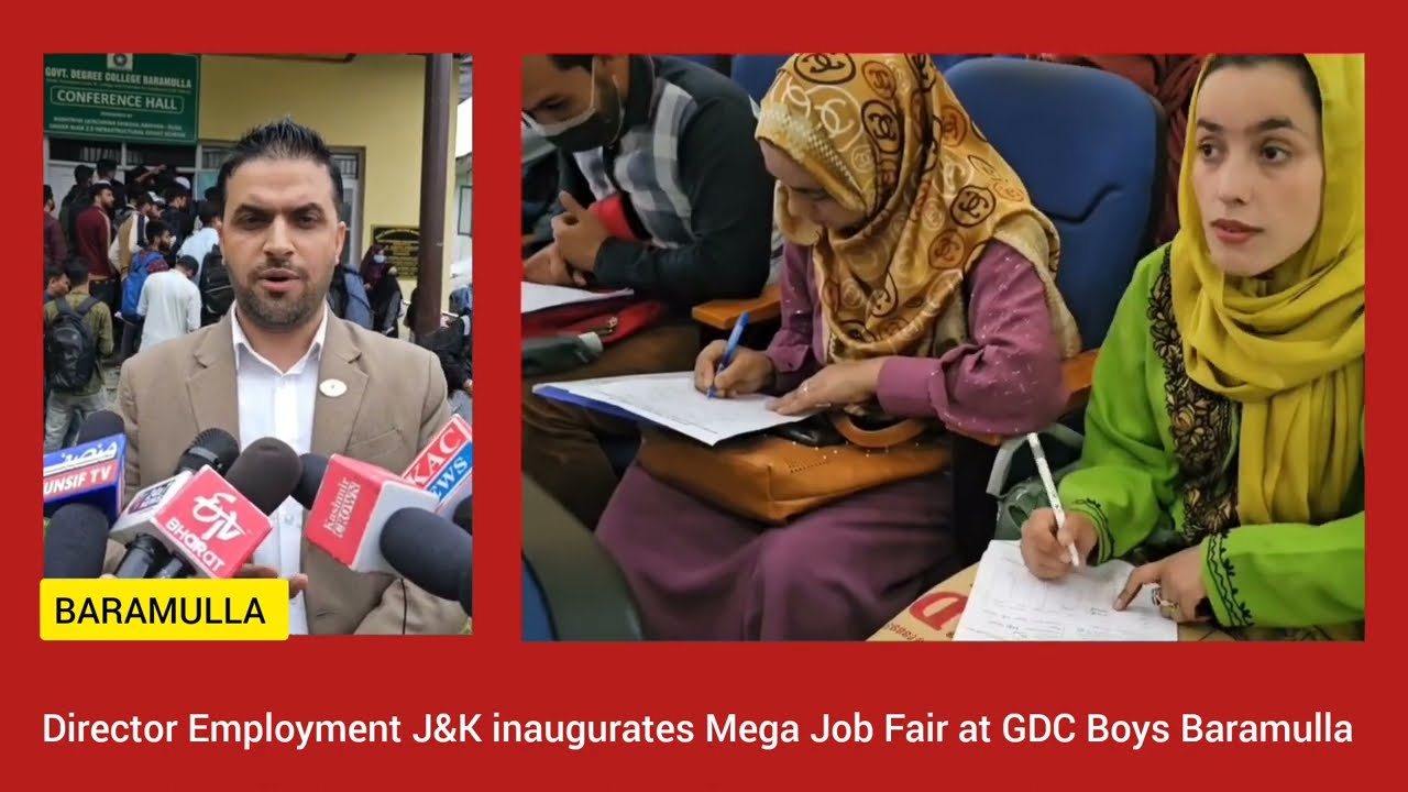 A day long Mega job fair was organized in Baramulla Degree College by the Directorate of Employment