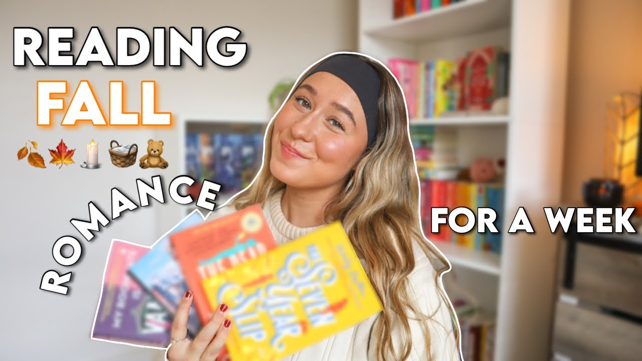 I read fall romance books for a week! | reading vlog 🍂🕯️🧸🧺🧡