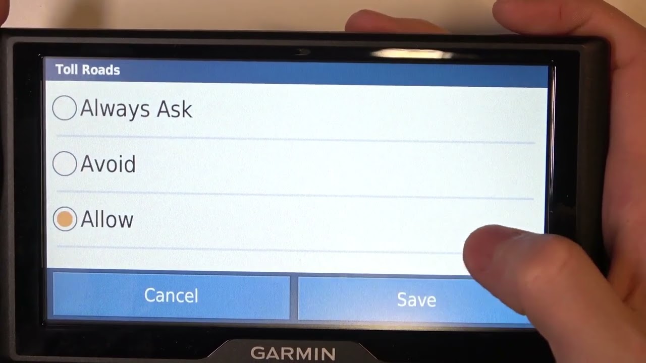 How To Enable & Disable Tolls & Fees Avoidance on Garmin Drive 61?