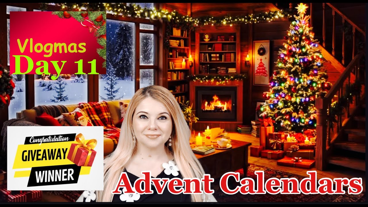 VLOGMAS День 11! Распаковка самого большого рождественского календаря! Победитель розыгрыша! 