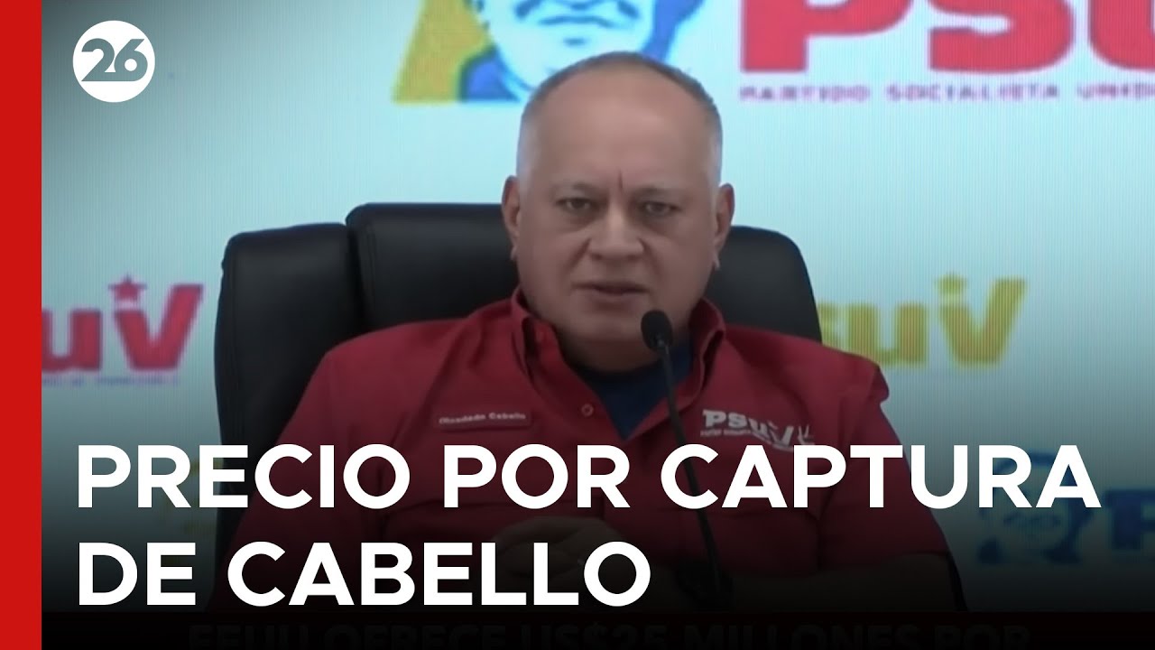 🚨 EEUU ofrece 25 millones de d&oacute;lares por la captura de Diosdado Cabello