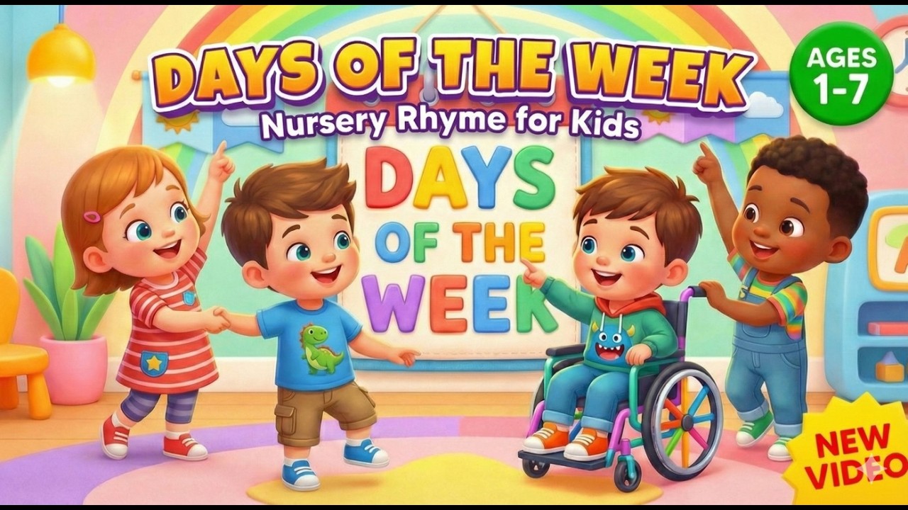 Let’s Learn the Days of the Week! 🌈 | Fun Educational Song for Toddlers