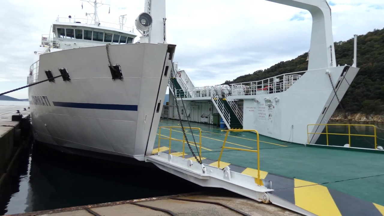 F&auml;hre. Kroatien. Ferry Trajekt Valbiska (Krk) &ndash; Merag (Cres) Jadrolinija Mali Lo&scaron;inj &ndash; Lumix dc-fz82
