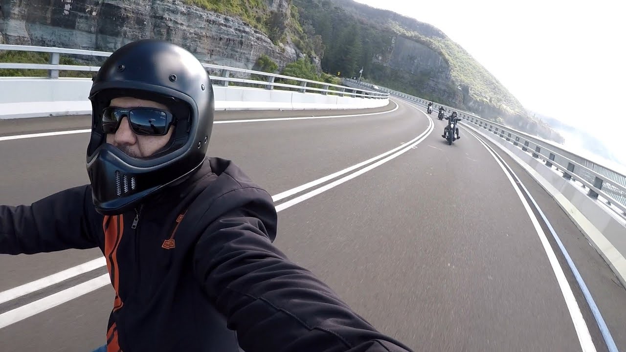 Harley Davidson brother ! .. motorcycle at stanwell tops Bald Hill