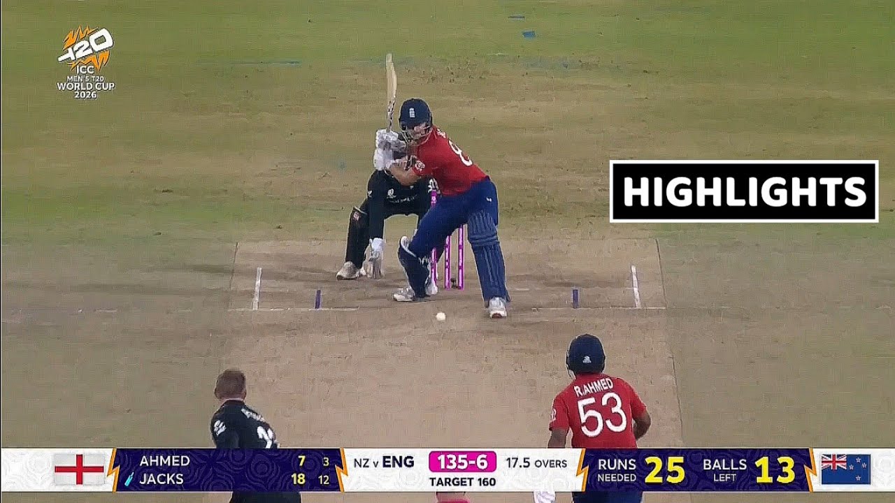 England vs New Zealand T20 World Cup 2026 Highlights | Full Match Highlights