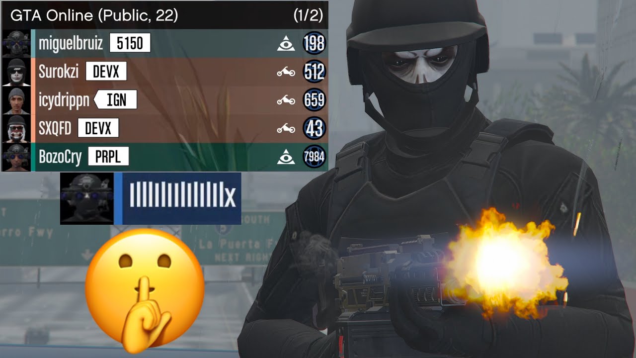 Прыжки с членами моей команды в СКРЫТОМ АККАУНТЕ - GTA Online
