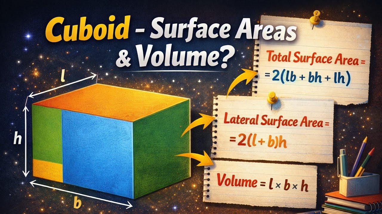 Cuboid Formulas Explained | Why Total Surface Area, Lateral Surface Area & Volume Work